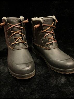 Sperry Maritime Repel Waterproof Leather Lace-Up Snow Boots Women’s 8